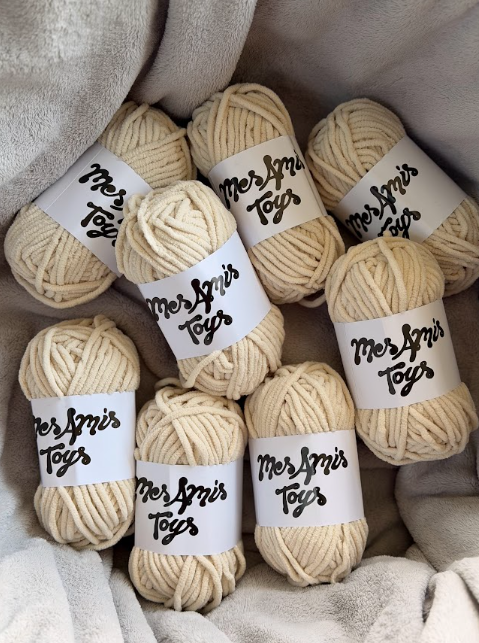 Premium Beige Chenille Yarn
